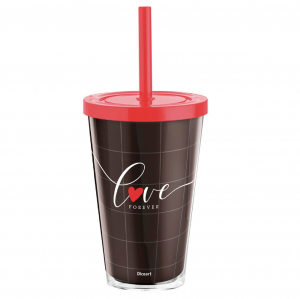 COPO CANUDO 550ML LOVE