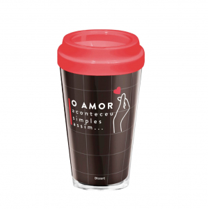 COPO CAFÉ 550ML O AMOR ACONTECEU