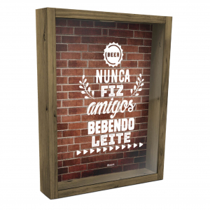 PORTA ROLHA NUNCA FIZ AMIGOS BEBENDO LEITE