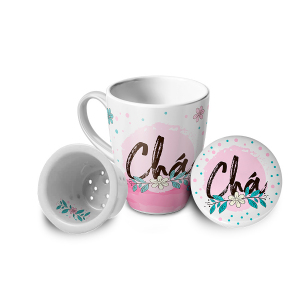 CANECA INFUSOR 300ML CHÁ FIM DE TARDE