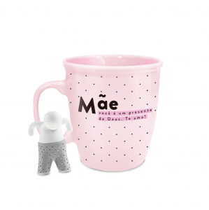 CANECA COM INFUSOR SILICONE MÃE POÁ
