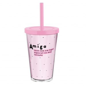 COPO CANUDO 550ML AMIGA POÁ