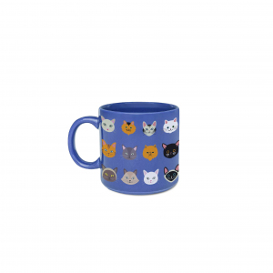 CANECA 100ML AZUL  RAÇA GATOS
