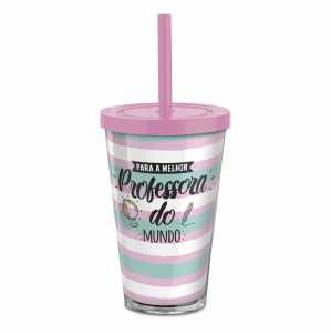 COPO CANUDO 550ML MELHOR PROFESSORA
