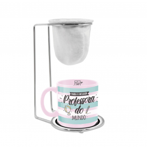KIT CAFÉ PORCELANA 140ML MELHOR PROFESSORA