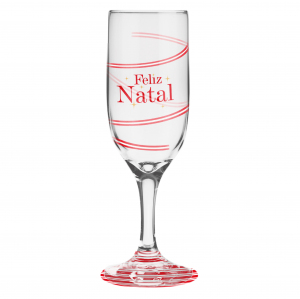 Taça Champagne Feliz Natal
