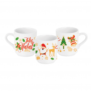 Xícara Cafézinho Feliz Natal