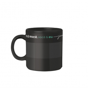 CANECA 330ML PRETA VOCÊ E EU/EU E VOCÊ