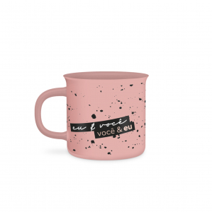 CANECA FUN 200ML ROSA VOCÊ E EU/ EU E VOCÊ