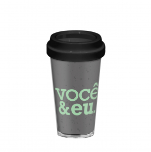 COPO CAFÉ 550ML CINZA VOCÊ E EU/EU E VOCÊ