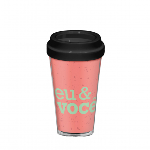 COPO CAFÉ 550ML ROSA VOCÊ E EU/EU E VOCÊ