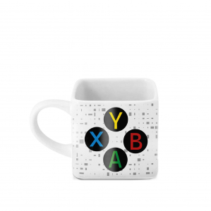 Caneca Cerâmica - Quadrada White- Comandos - 300ml