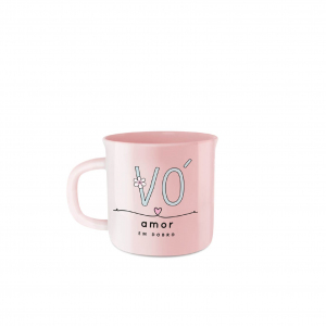CANECA FUN 200ML ROSA VÓ, AMOR EM DOBRO