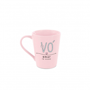 CANECA TRENDY 120ML ROSA VÓ, AMOR EM DOBRO