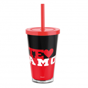 COPO CANUDO ACRILICO 550ML TE AMO
