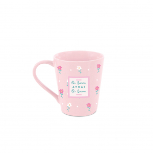 CANECA TRENDY 120ML ROSA O BEM ATRAI O BEM