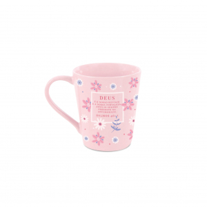 CANECA TRENDY 120ML ROSA DEUS É O NOSSO REFUGIO