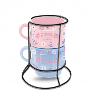 KIT XICARA EMPILHAVEL 150ML SALMOS FEMININO