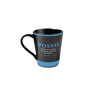 CANECA TRENDY 120ML PRETA POSSO TODAS AS COISAS
