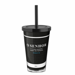 COPO CANUDO 550ML O SENHOR É O MEU PASTOR MASC.