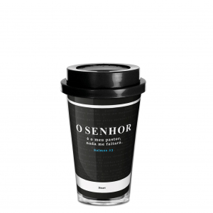 COPO CAFÉ 550ML O SENHOR É O MEU PASTOR MAS.