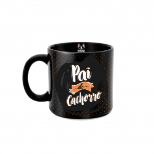 CANECA 330ML PRETA PAI DE CACHORRO