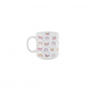 CANECA 100ML BRANCA BORBOLETAS