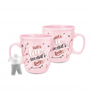 CANECA COM INFUSOR SILICONE FAZER O BEM