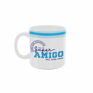 CANECA 330ML BRANCA SUPER AMIGO