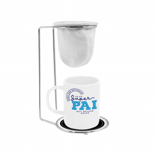 KIT CAFÉ PORCELANA 140ML BRANCA SUPER PAI