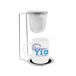 KIT CAFÉ PORCELANA 140ML BRANCA SUPER TIO