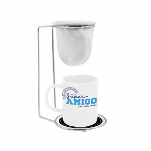 KIT CAFÉ PORCELANA 140ML BRANCA SUPER AMIGO