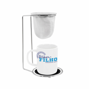 KIT CAFÉ PORCELANA 140ML BRANCA SUPER FILHO