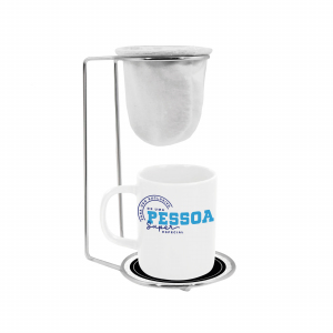 KIT CAFÉ PORCELANA 140ML BRANCA SUPER ESPECIAL MASC.