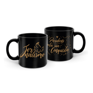 CANECA 330ML PRETA JORNALISMO