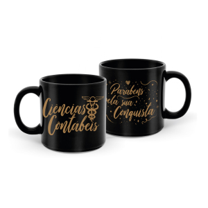 CANECA 330ML PRETA CIENCIAS CONTABEIS