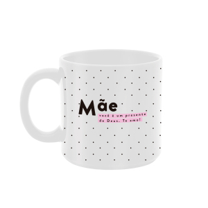 CANECA 100ML BRANCA MÃE POÁ
