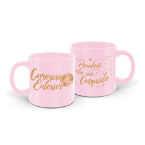 CANECA 330ML ROSA COMÉRCIO EXTERIOR