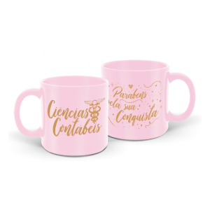 CANECA 330ML ROSA CIENCIAS CONTABEIS