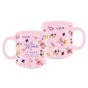 CANECA 330ML ROSA MÃE AMOR MAIS BONITO