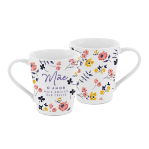 CANECA TRENDY 120ML BRANCA MÃE AMOR MAIS BONITO