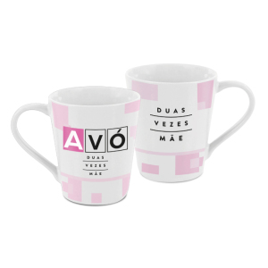CANECA TRENDY 120ML BRANCA AVÓ DUAS VEZES MÃE