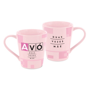 CANECA TRENDY 120ML ROSA  AVÓ DUAS VEZES MÃE