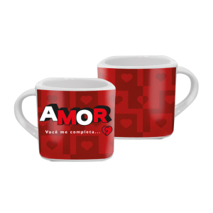 CANECA QUADRADA BRANCA VOCÊ ME COMPLETA