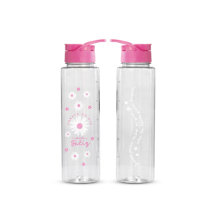GARRAFA CRYSTAL 600ML TAREFA DO DIA SER FELIZ