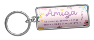 CHAVEIRO METAL AMIGA! 5,5 X 2,5CM