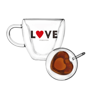 CANECA DUPLA CORAÇÃO 230ML LOVE