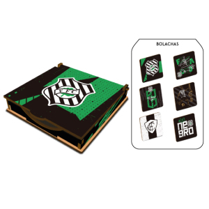 CAIXA C/ 6 PORTA COPOS MDF  FIGUEIRENSE  F.C 7,5 X 7,5